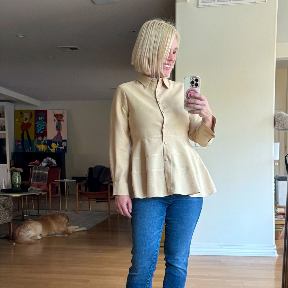 Pomander Size S Long Sleeve Button Up Blouse